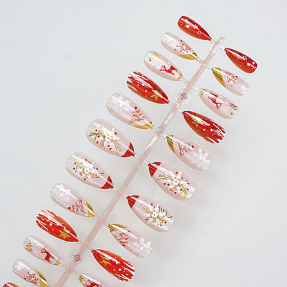 Festliches Künstlerisches Press-On Nageldesign Brehn