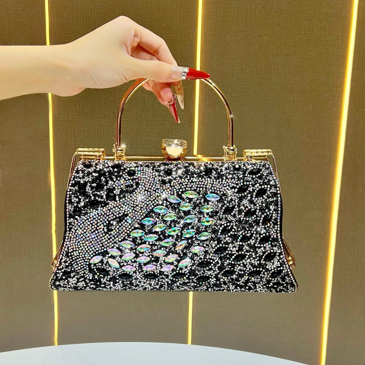 Luxuriöse Strass Abendhandtasche