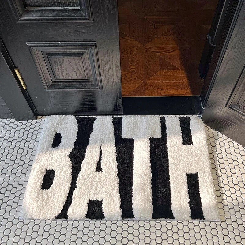 Verspielte Text Badematte Brehn