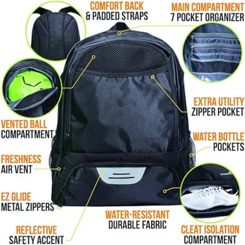 Vielseitiger Fußball-Ausrüstungs-Rucksack Brehn