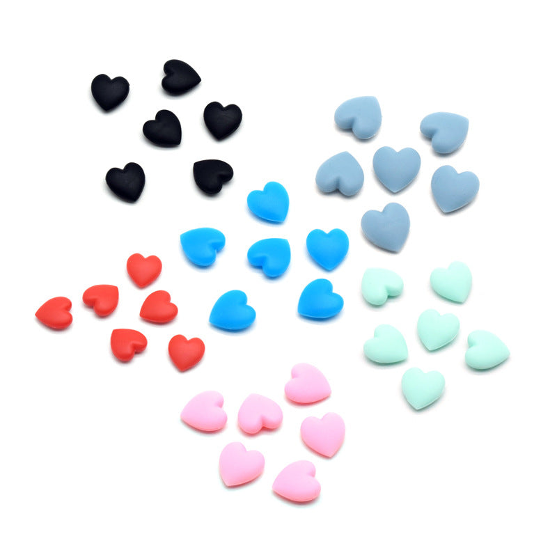 Dekorative Herzförmige Gummi Charms Brehn