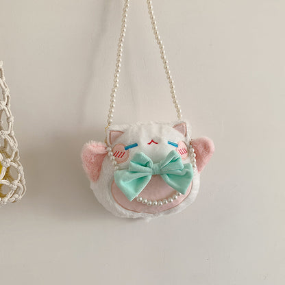 Niedliche Plüsch-Katzen-Themen-Handtasche