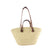 Elegante Handtasche Aus Geflochtenem Naturmaterial mit Robusten Ledergriffen Brehn