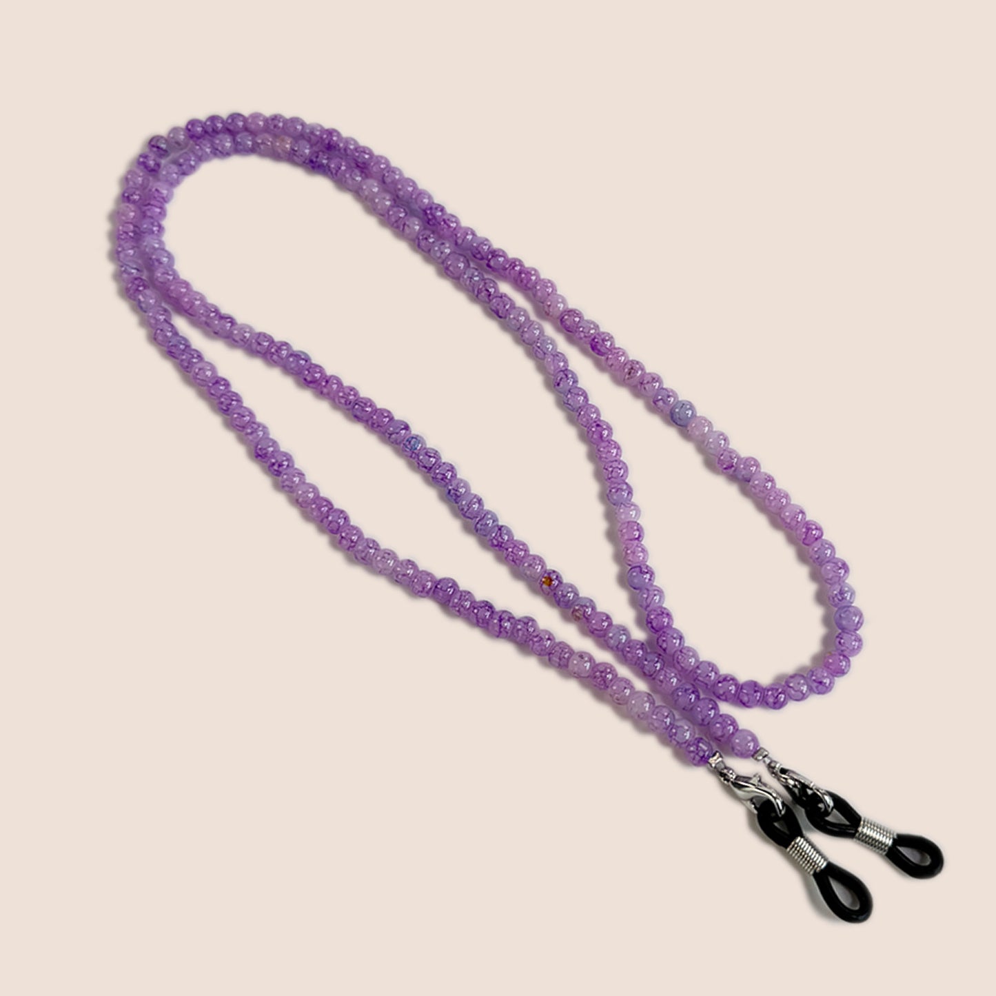 Natürliche Amethyst-Perlen-Brillenband Brehn