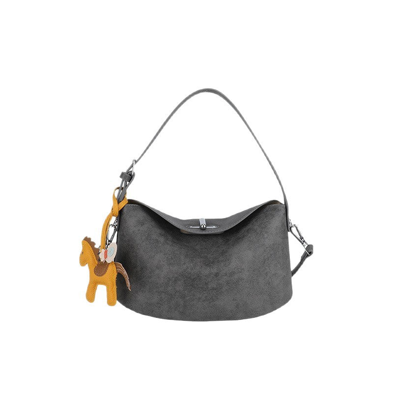 Elegante Soft-Suede Schultertasche Brehn