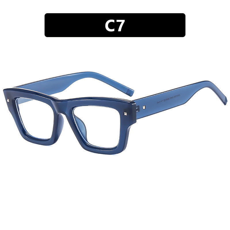 Damen modische rechteckige Brille mit facettenreichem Design Brehn