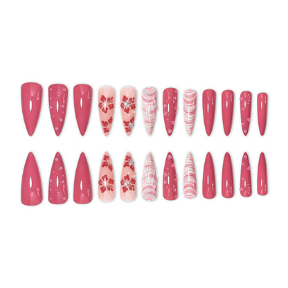 Premium Floral Stiletto Nail Enhancements Brehn