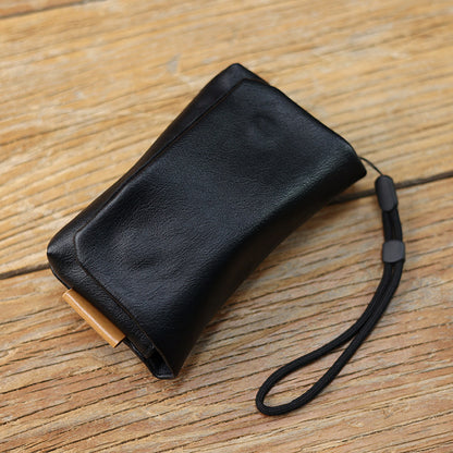 Premium Leder Reißverschluss Tasche