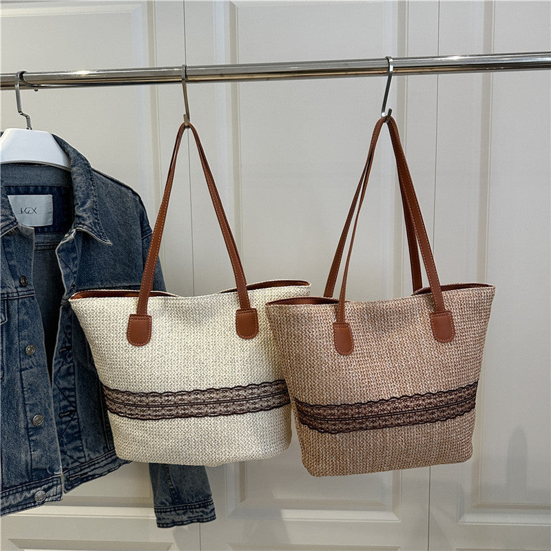 Umweltfreundliche handgewebte Strandtasche Brehn