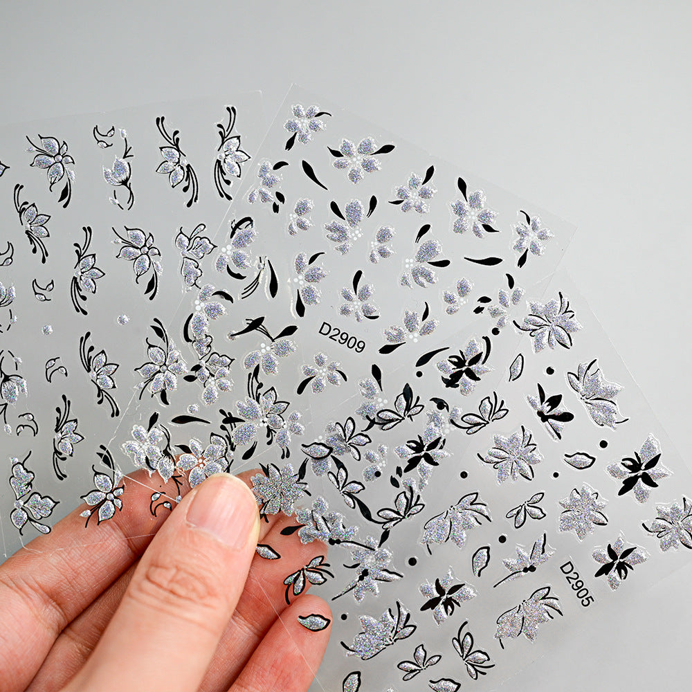 Blumen Nagelkunst Transfer Aufkleber