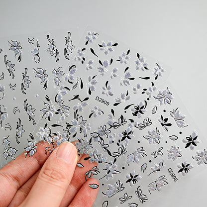 Blumen Nagelkunst Transfer Aufkleber