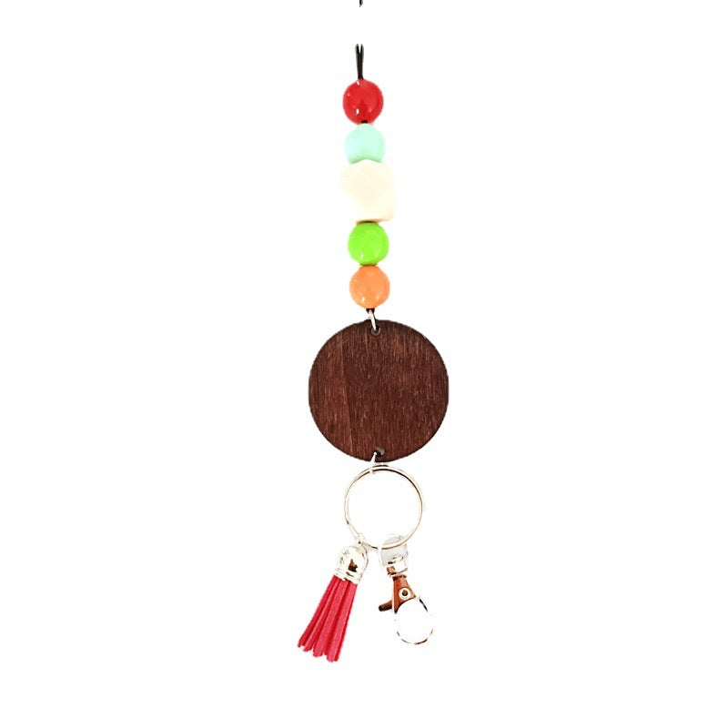 Holzperlen Schlüsselanhänger Halter Brehn