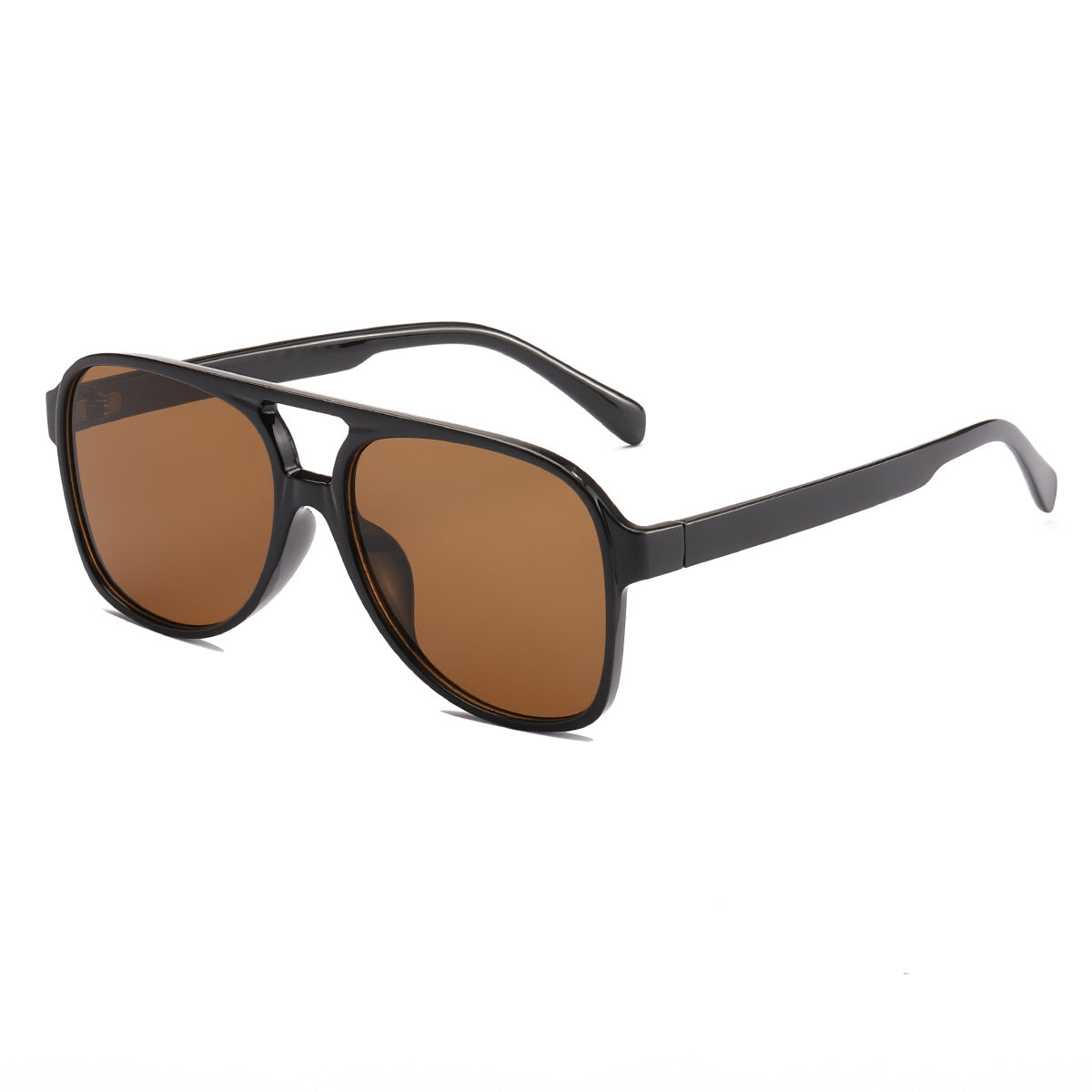 Damen modische Quader-Sonnenbrille mit breitem Rahmen Brehn