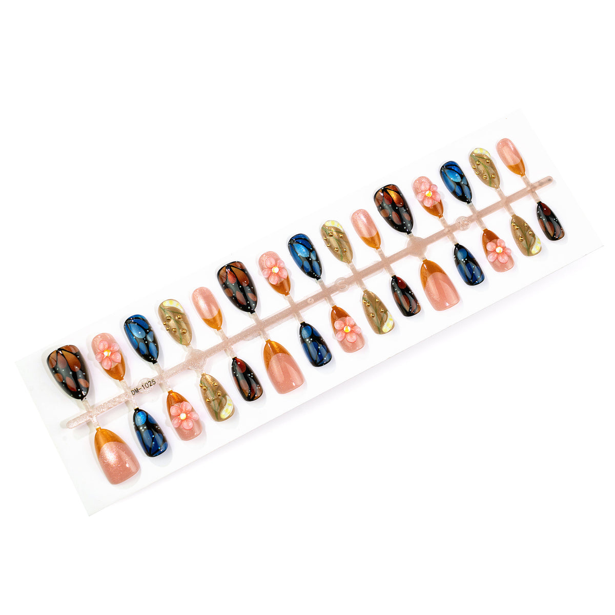 Künstlerisches Floral 3D Aufkleber-Nagelkunst-Set Brehn
