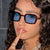 Vintage Inspirierte Quadratrahmen Sonnenbrille Brehn