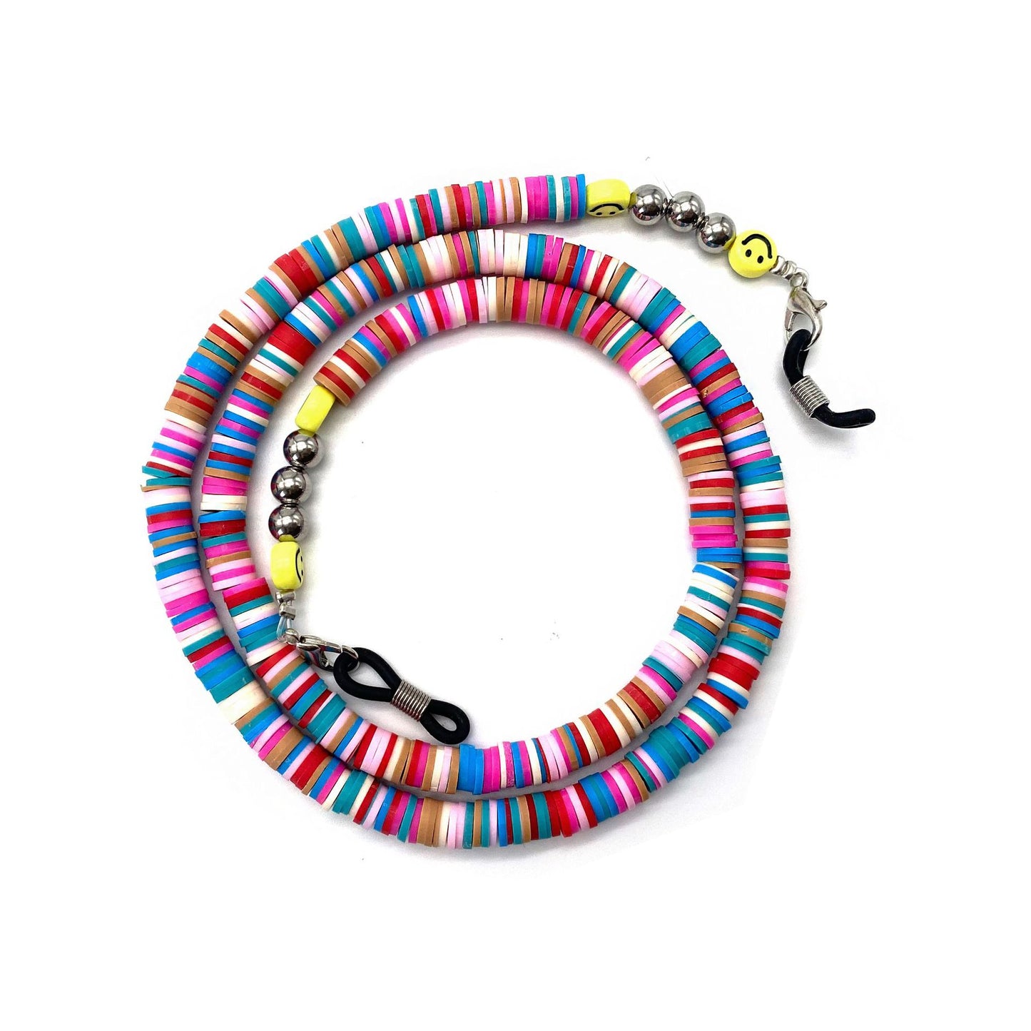 Bunte Smile Perlen Brillen Kette Brehn