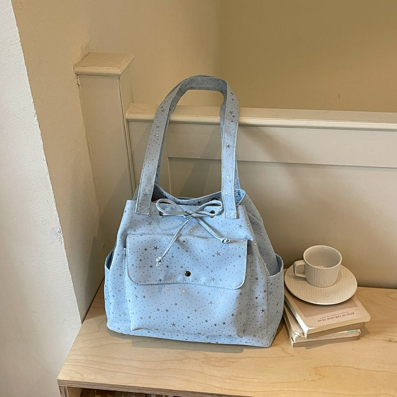 Vielseitige Freizeit-Tote-Tasche mit Sternenmotiv