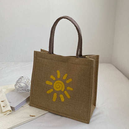 Lässige Jute-Einkaufs-Tasche