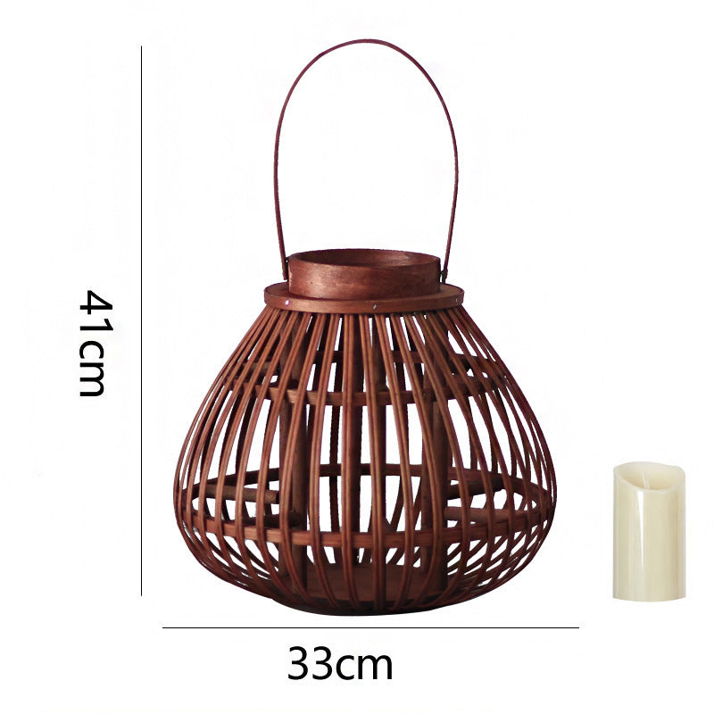 Handgefertigte Rattan-Laterne Brehn