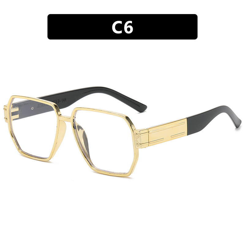 Damen elegante Sonnenbrille mit markantem Geometrie-Rahmen Brehn