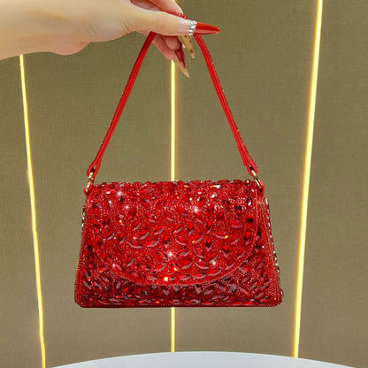 Verschnörkelte Kristall-Detail Abendhandtasche