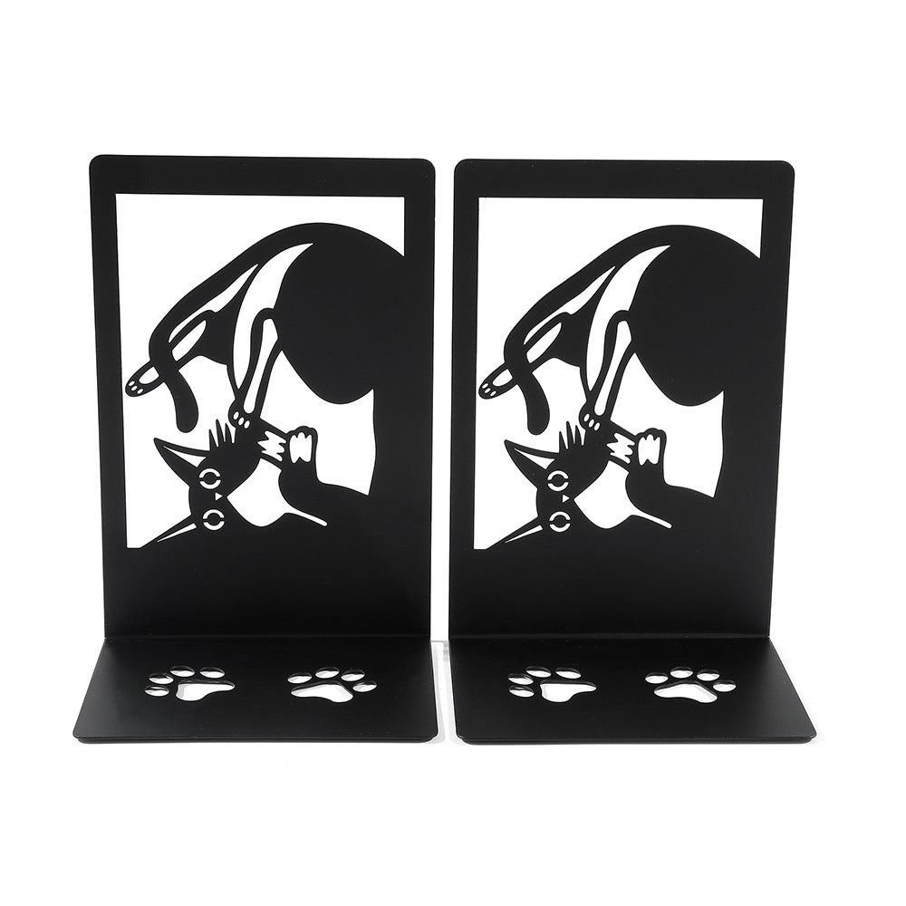 Kat Silhouette dekorative Buchstützen