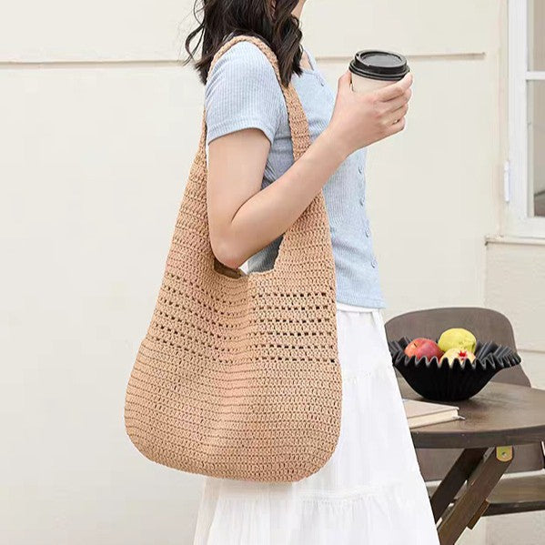 Handtasche Aus Handgehäkeltem Naturmaterial Brehn