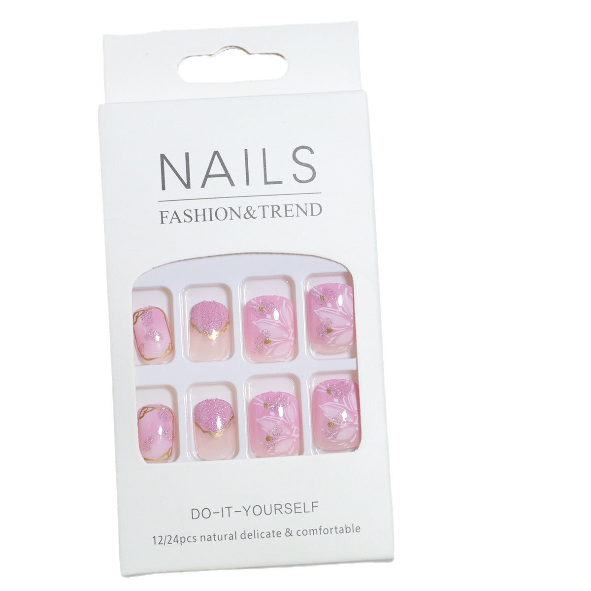 DIY Floral Design Press-On Nail Set Brehn