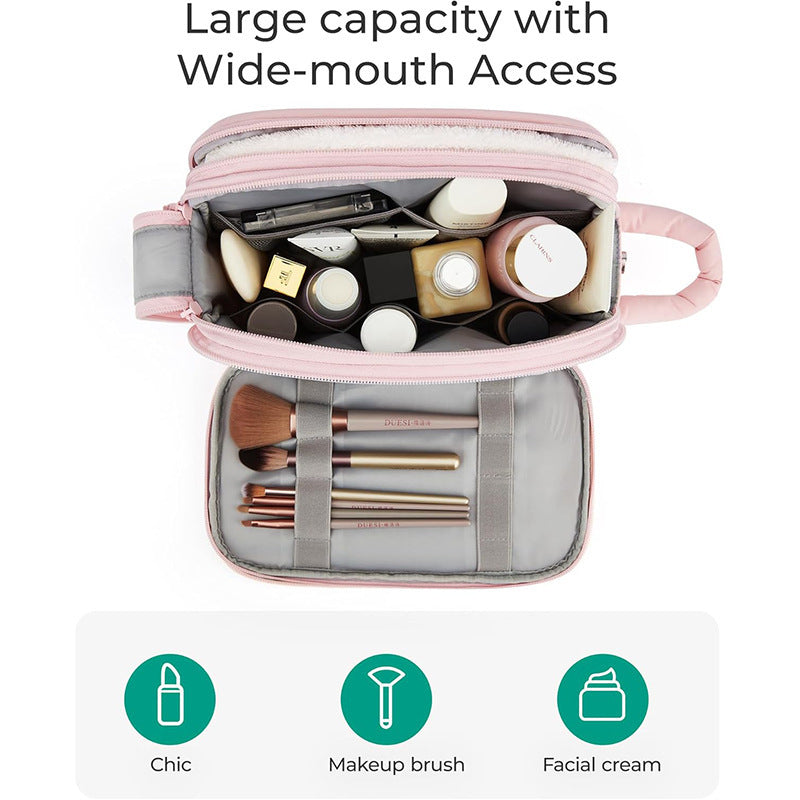 Kosmetik-Organizer Tasche mit Mehreren Fächern und Abnehmbarem Innenfach Brehn