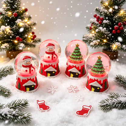 Zauberhafte Weihnachts-Schneekugel Figuren Brehn