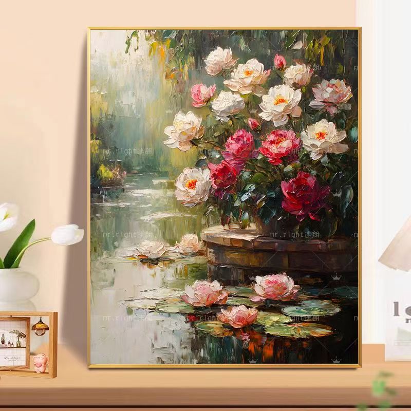 Florale Landschaft Ölgemälde Wandkunst Brehn