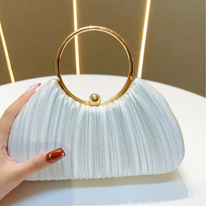 Luxuriöse plissierte abendliche Clutch