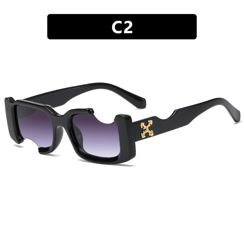 Damen modische Sonnenbrille mit markantem Design und robustem Kunststoffrahmen Brehn