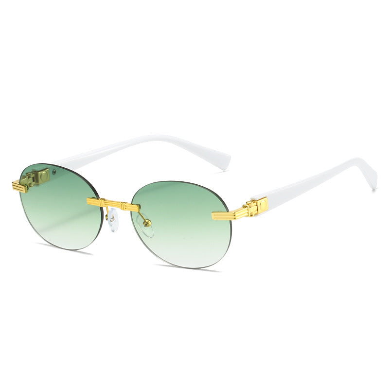 Damen modische Sonnenbrille mit transparentem Rahmen und flexibler Nasenauflage Brehn