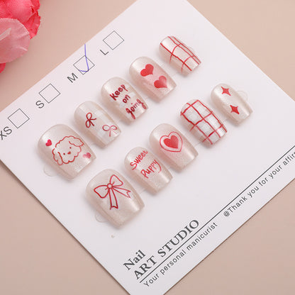 Trendige Press-On Nagelset Brehn