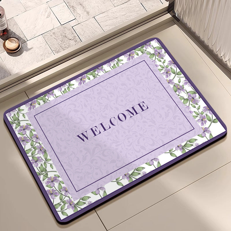 Vintage Floral Pattern Badmatte Brehn