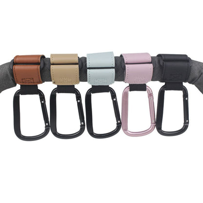 Robuster Leder-Schlaufe Kinderwagen und Tasche Karabinerhaken