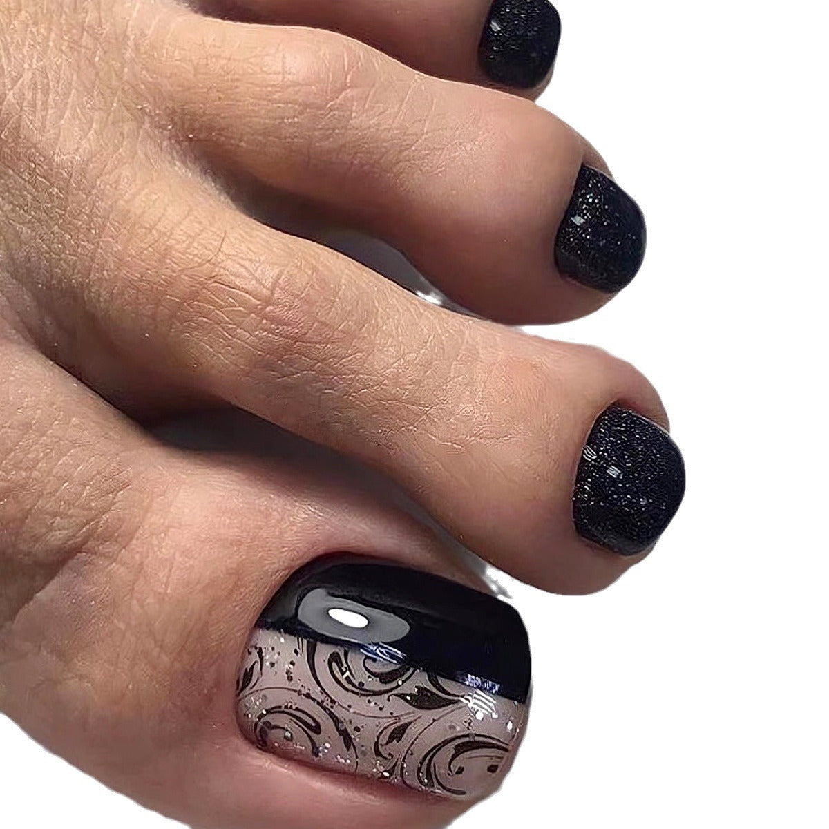 Elegante dekorative Nagelkunstverlängerungen