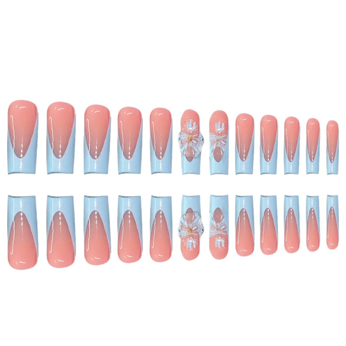 Blumenverzierte Nagelverzierungen Brehn