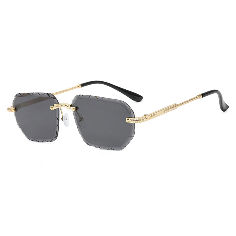 Damen geometrische Sonnenbrille mit verspiegelten Gläsern und robustem Rahmen Brehn