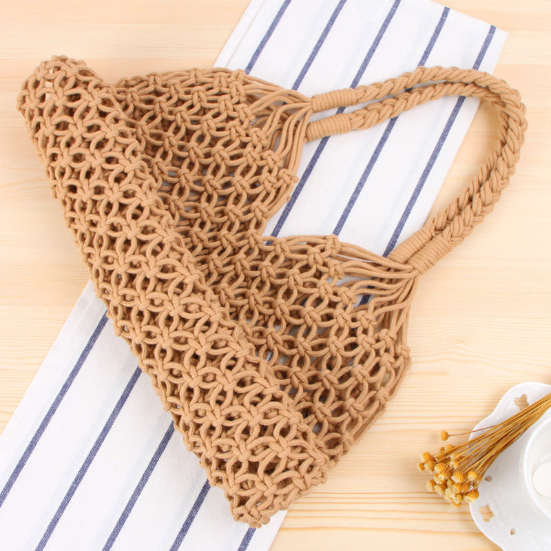 Handtasche Aus Robustem Handgeknüpftem Netzmaterial Brehn