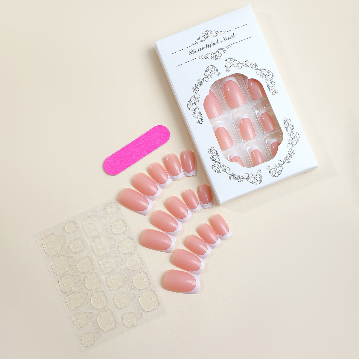 Kunstnagelset mit hochwertigen französischen Spitzen Brehn