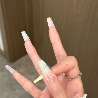 Künstlerisch themed Press-On Nagelverlängerungen