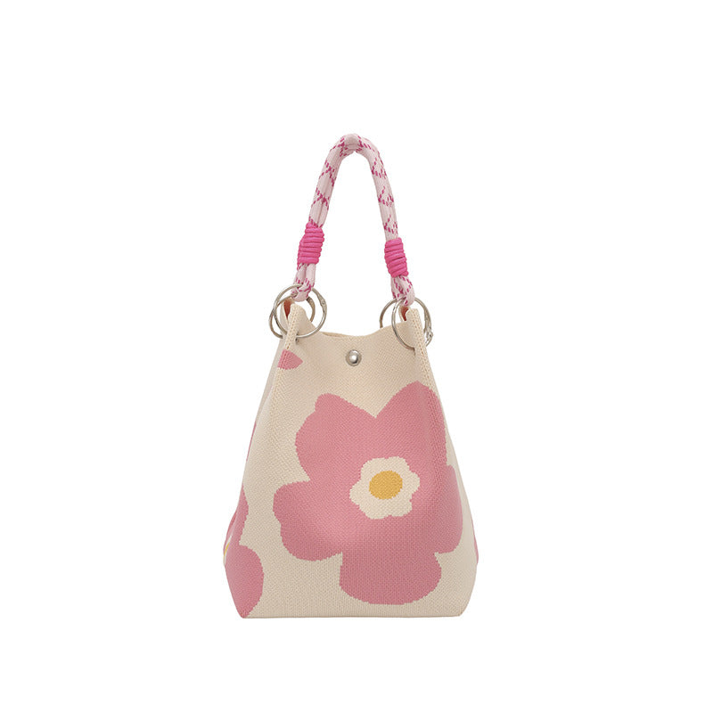 WoFloral Print Texturiertes Handtasche Brehn