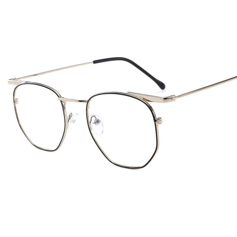 Damen modische rechteckige Brille mit elegantem Metallrahmen Brehn