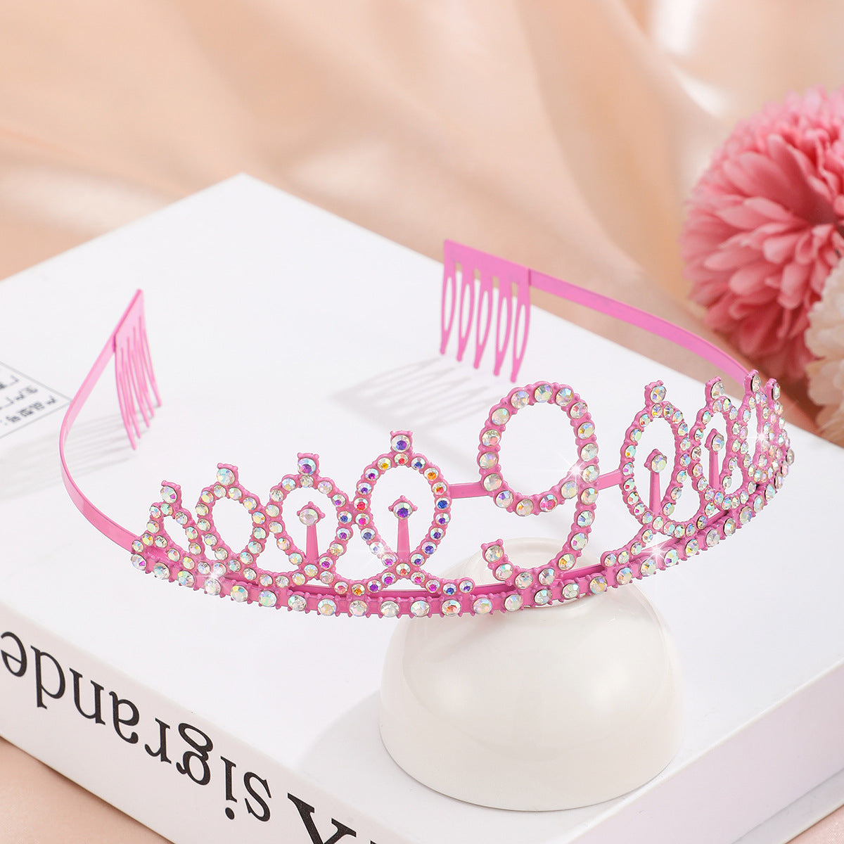 Mädchen Glitzernde Geburtstagskrone mit Sash Brehn