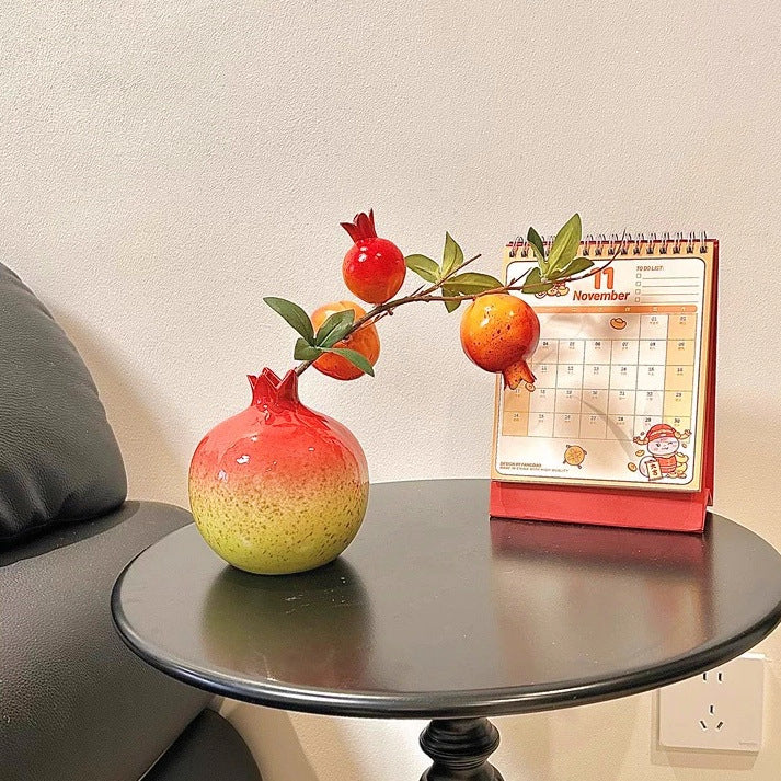 Granatapfel Keramik Vase Ornament