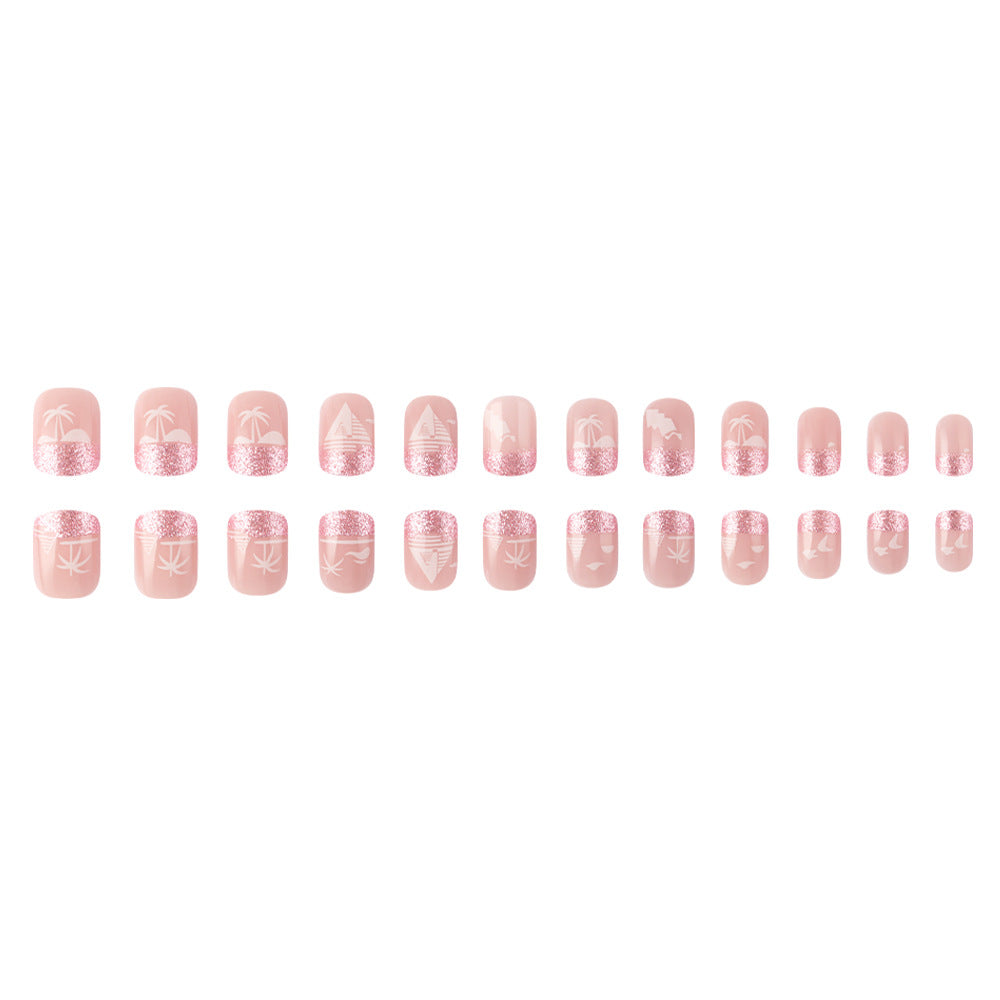 Tropisches Strand-Themen-Nagelkunstdesign Brehn