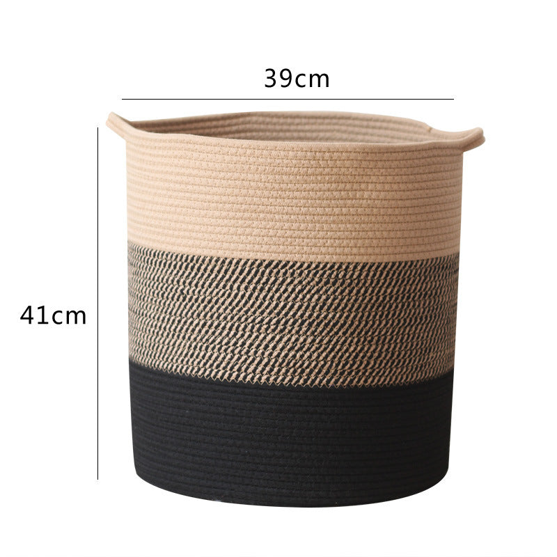 Moderner Aufbewahrungskorb mit grauem Strickmuster Brehn