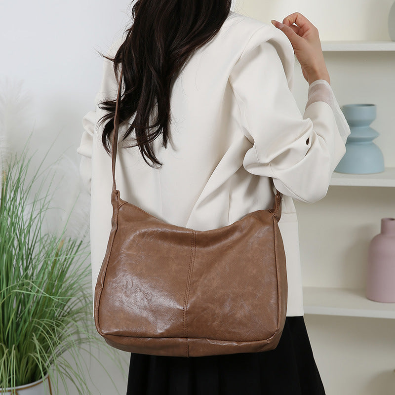Elegante Leder Schultertasche Brehn